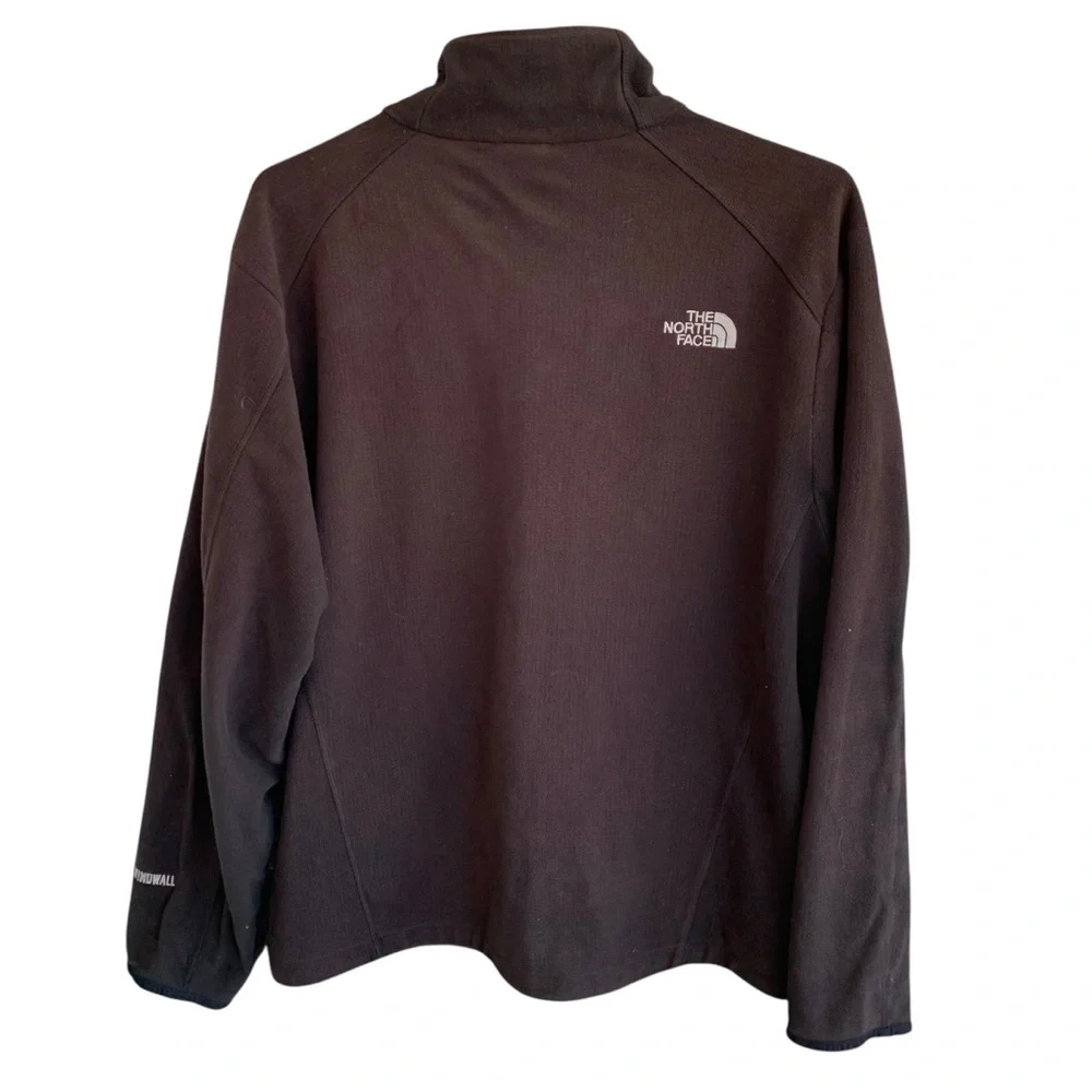 Men's Large The North Face Windwall Jacket Black Full Zip Softshell Coat